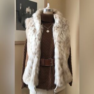 Faux Fur Vest by Coldwater Creek Size L